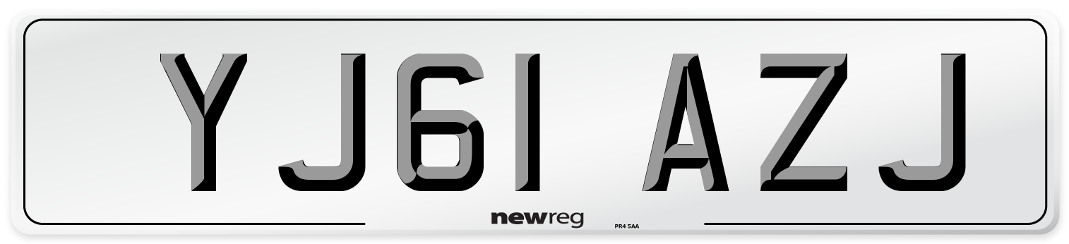 YJ61 AZJ Number Plate from New Reg